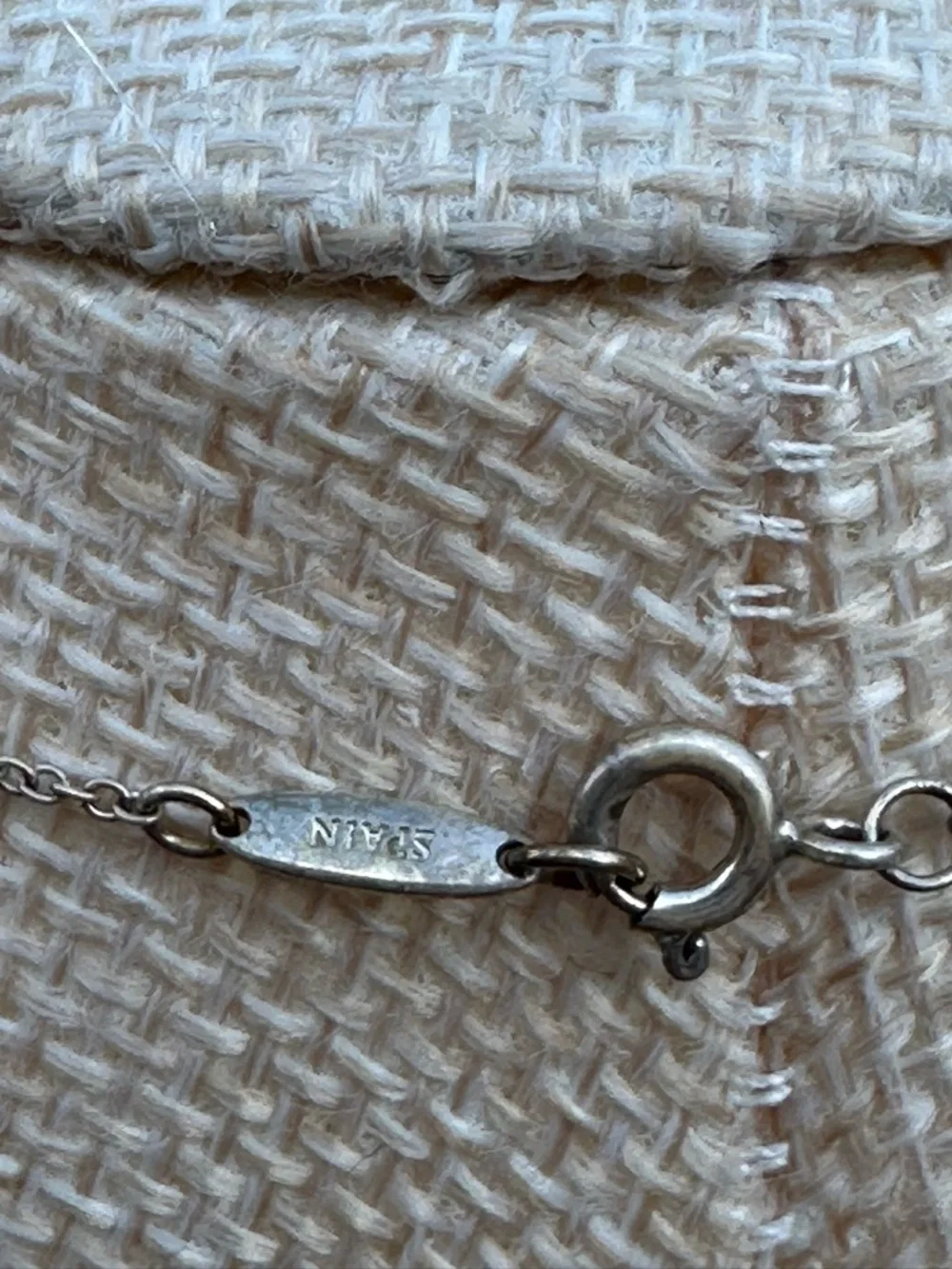 Tiffany & Co. Sterling Silver Diamond Solitaire Necklace